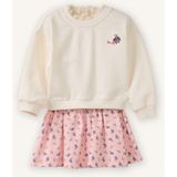DeFacto Sweatshirt Etek 2'li Takım Kız Bebek G8105A526SM - Ekru-ER99 - 3 - 4 Yaş