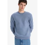 DeFacto T3777AZ25AU GR171 Gri Regular Fit Bisiklet Yaka Basic Erkek Sweatshirt