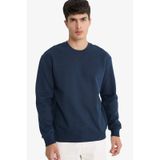 DeFacto T3777AZ25AU NV71 Lacivert Regular Fit Bisiklet Yaka Basic Erkek Sweatshirt