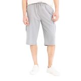 DeFacto T4693AZ25SM Gri-GR210 Erkek Slim Fit Dar Kesim Kargo Cepli Basic Düz Kapri Şort