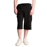 DeFacto T4693AZ26SM Siyah Erkek Relax Fit Sweatshirt Kumaşı Uzun Şort