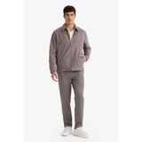 DeFacto Tailored Fit Duble Paça Pantolon, 38, Y2651AZ26SP, Gri-GR95, Erkek