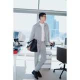 DeFacto Tailored Regular Fit Beli Lastikli Pileli Cepli Kısa Paça Pantolon, 30, E9814AX25AU, Gri-GR377, Erkek