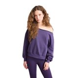 DeFacto Tek Omuzlu Kalın Sweatshirt, M, H2209AX26SM, Mor-PR289, kadın