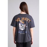 DeFacto Tom & Jerry Baskılı Antrasit Kadın T-Shirt G5026AX/AR191