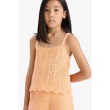 DeFacto Triko Atlet Kız Çocuk, 7/8 Yaş (128cm), E6514A825HS, Turuncu