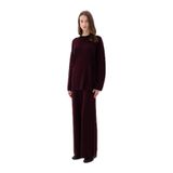 DeFacto Triko Pantolon Beli Lastikli Cepli Basıc Paça Bordo, M, D7511AX24WN, Bordo-BR171, Kadın