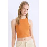 Defacto U0357azog138 Turuncu Fıtted Halter Yaka Fitilli Kaşkorse Atlet
