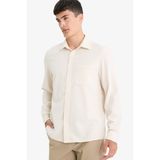 DeFacto Uzun Kollu Beyaz Gömlek, L, 5WT8735AZ, White, Erkek