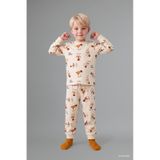 Defacto Uzun Kollu Bisiklet Yaka Üst Jogger Alt Hayvan Baskılı 2li Pijama Takımı Erkek Bebek H6537a526aubg734 Bej-bg734