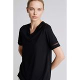 DeFacto V Yaka T-Shirt, 2XL, E801GY121544, Siyah, Kadın