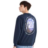DeFacto Van Gogh Boxy Fit Bisiklet Yaka Sırt Baskılı Sweatshirt, S, E3203AX24WN, Lacivert-NV71, erkek
