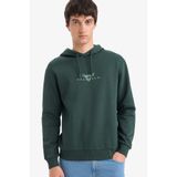 DeFacto Vikings Valhalla Regular Fit Kapüşonlu Sweatshirt, XL, E9299AX25AU, Yeşil-GN536, erkek