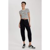 DeFacto W8036AZ23SP Kadın Coool Kargo Jogger Gabardin Normal Bel Pantolon