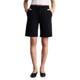 DeFacto W9369AZ26HS Siyah-BK27 Kadın Regular Fit Normal Bel Düz Paça Bermuda Şort