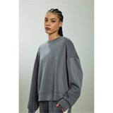 DeFacto Warmtech Modal Sporcu Sweatshirt, L, F8353AX26SP, Gri-GR463, kadın
