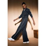 DeFacto Warmtech Wide Leg Geniş Paça Cepli Biyeli Standart Boy İçi Yumuşak Tüylü Sporcu Pantolon, S, F3846AX25AU, Siyah, Kadın