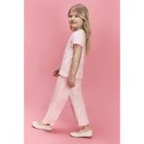 DeFacto Wide Leg Batik Fitilli Kaşkorse Pantolon Kız Bebek, 4-5 Yaş, H0681A5, PİNK, Kız bebek