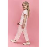 DeFacto Wide Leg Batik Fitilli Kaşkorse Pantolon Kız Bebek H0681A526SP - Pembe-PN171 - 2 - 3 Yaş