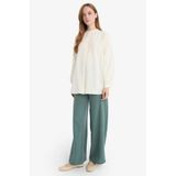 Defacto Wide Leg Beli Lastikli Aerobin Pantolon, 36, E6883AX25SP, Yeşil, Kadın