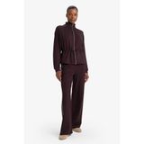 DeFacto Wide Leg Cepli Geniş Paça Uzun Boy Modal Sporcu Pantolon, S, G4370AX25WN, Kahve, Kadın