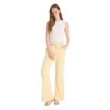 DeFacto Wide Leg Cepli Normal Bel Bürümcük Pantolon, 36, F7659AX25AU, Sarı-YL252, Kadın