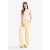 DeFacto Wide Leg Cepli Normal Bel Bürümcük Pantolon, 44, F7659AX25AU, Sarı-YL252, Kadın