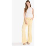 DeFacto Wide Leg Cepli Normal Bel Standart Boy Kırışık Dokulu Pantolon F7659AX25AU - Sarı-YL252 - 34