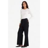 DeFacto Wide Leg Cepli Yüksek Bel Gabardin Pantolon, 42, F1649AX25AU, Siyah, Kadın