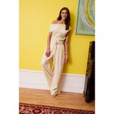 DeFacto Wide Leg Cepli Yüksek Bel Geniş Paça Pantolon, 34, H0886AX26SM, Sarı-YL504, Kadın