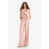 DeFacto Wide Leg Çift Cepli Normal Bel Standart Boy Pantolon, 34, D1009AX25SP, Bordo, Kadın