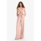 DeFacto Wide Leg Çift Cepli Normal Bel Standart Boy Pantolon, 38, D1009AX25SP, Bordo, Kadın