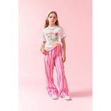 DeFacto Wide Leg Çizgili Pantolon Kız Çocuk H5885A826SM - Pembe-PN626 - 9 - 10 Yaş