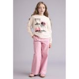 Defacto Wıde Leg Düz Paça Gabardin Pantolon Kız Çocuk G0607a826smpn171 Pembe-pn171