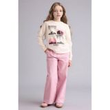 Defacto Wıde Leg Düz Paça Gabardin Pantolon Kız Çocuk G0607a826smpn171 Pembe-pn171