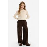 DeFacto Wide Leg Fitilli Kadife Pantolon Kız Çocuk E8295A825WN - Kahve-BN304 - 11 - 12 Yaş