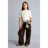 DeFacto Wide Leg Fitilli Kadife Pantolon Kız Çocuk E8295A825WN - Kahve-BN304 - 7 - 8 Yaş