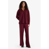 DeFacto Wide Leg Fitilli Kaşkorse Beli Lastikli Pantolon, XL, F1012AX25AU, Bordo-BR115, Kadın