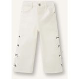 DeFacto Wide Leg Fiyonk Nakışlı Gabardin Pantolon Kız Bebek G8150A526SP - Beyaz-WT34 - 3 - 4 Yaş