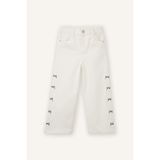 Defacto Wıde Leg Fiyonk Nakışlı Gabardin Pantolon Kız Bebek G8150a526spwt34 Beyaz-wt34
