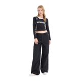 DeFacto Wide Leg Geniş Bol Paça Cepli Şerit Detaylı Normal Bel Pantolon, 40, D4404AX24AU, Siyah, Kadın