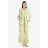 DeFacto Wide Leg Geniş Bol Paça Desenli Viskon Pantolon D9757AX25SM