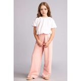 DeFacto Wide Leg Geniş Paça Keten Karışımlı Pantolon Kız Çocuk H1212A826SM - Pembe-BR74 - 9 - 10 Yaş