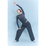 DeFacto Wide Leg Geniş Paça Standart Boy Modal Sporcu Pantolon, S, D7128AX26SP, Antrasit, Kadın