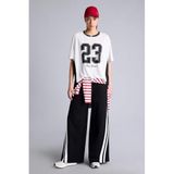 DeFacto Wide Leg Geniş Paça Standart Boy Sporcu Pantolon, L, E7719AX26SP, Siyah-BK81, Kadın