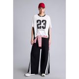 DeFacto Wide Leg Geniş Paça Standart Boy Sporcu Pantolon, M, E7719AX26SP, Siyah-BK81, Kadın