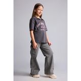 DeFacto Wide Leg Kargo Geniş Paça Jean Antrasit Pantolon Kız Çocuk E7879A825AU - Antrasit-NM36 - 9 - 10 Yaş