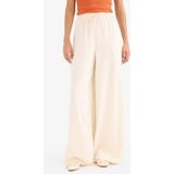DeFacto Wide Leg Keten Karışımlı Kumaş Palazzo Pantolon Yüksek Bel Geniş Paça E0127AX25SP - Ekru-ER105 - 40