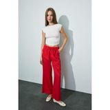 DeFacto Wide Leg Keten Karışımlı Pantolon E1981AX25SM - Kırmızı-RD44 - 40