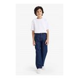 Defacto Wide Leg Koyu Mavi Erkek Çocuk Jean Pantolon F9384A8/NM34